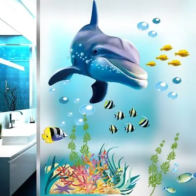 Sea Animals Wall Sticker Living Room Home Decoration Kids Bedroom Wallpaper 1PC • £12.49