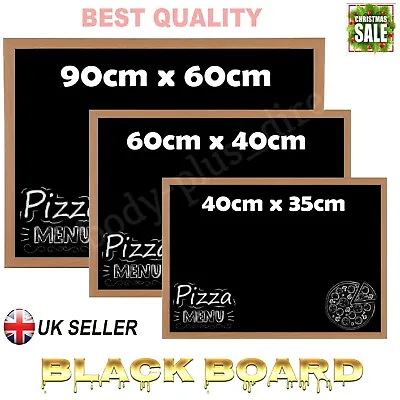 £1.95 • Buy Premium Blackboard Magnetic Wooden Framed Chalk Board Office Notice Kids Menu