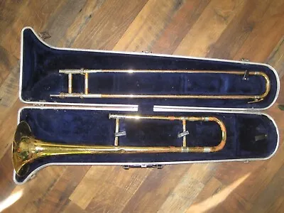 Vintage Antique Chris Kratt Huettl West Germany Trombone W/ Case • $79.99