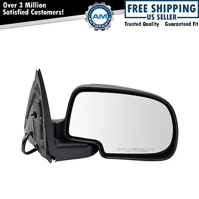 Side View Mirror Power Heated Smooth Black W/ Puddle Passenger RH For Chevy GMC • $37.37