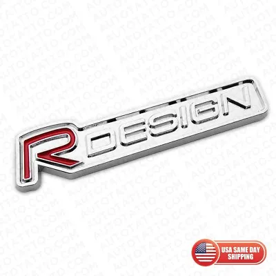 R-Design Rear Trunk Badge Nameplate Emblem For Volvo Sport Decorate Chrome Red • $9.99