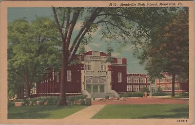 Meadville High School Pennsylvania Postcard • $4.91