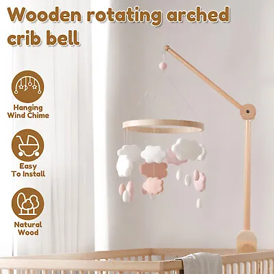 Baby Crib Mobile Arm Wooden Crib Mobile Holder Adjustable Crib Mobile Arm- • £16.49