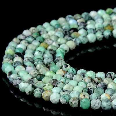 3MM Natural Variscite Gemstone Grd AA Micro Faceted Round 15 Inch(80018163-P93) • $8.99