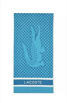 LACOSTE BLUE BEACH TOWEL 36 X 72 IN. • £28.50