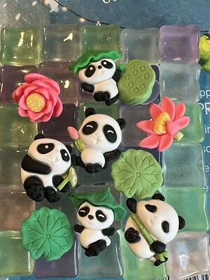 £5.28 • Buy 10 Shoes Accessories DIY Panda Shaped Shoes Buttons Decoration For Croc Charms
