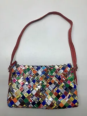 Nahui Ollin Handcrafted Candy Wrapper Shoulder Bag • $29.99