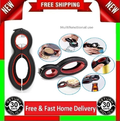 £6.99 • Buy 6 In 1 Multi Opener, Stainless Steel Manual Jar Opener, Non-Slip Open Sesame New