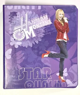 HANNAH MONTANA Miley Cyrus 3-Ring Binder Folder “Star Quality” Disney Channel • $12.95