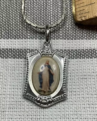 Vintage Necklace Virgin Mary Made In Germany Christian H75 • $9.99