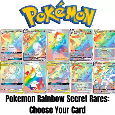 Pokemon Rainbow Secret Rare - Choose Your Card! English Near Mint 100% Authentic • $82