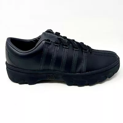 K-Swiss North Classic Triple Black Mens Athletic Casual Sneakers 06382 001 • $47.95