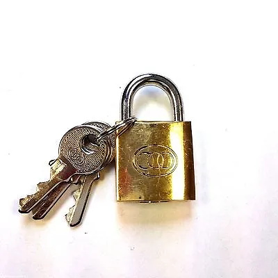 £4.85 • Buy Tri-Circle Solid Brass Padlock Keyed Alike With 3 Keys -25mm