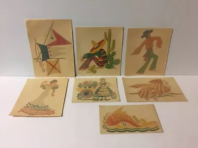 Lot Of 7 1930s Vintage Meyercord Decal Transfer Decoration Fish / Dancers / Flag • $12.99