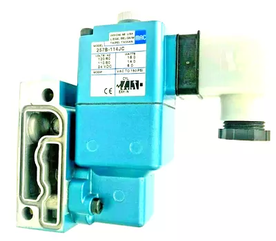 MAC Model 257B-114JC 3/2 NC Pneumatic Solenoid Valve 120/60AC 24V DC VAC-150 Psi • $195