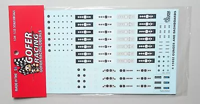 Gauges & Dashboards 1:24 1:25 Gofer Racing Decals Car Model Accessory 11032 • $8.99