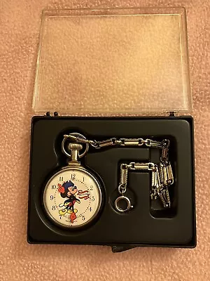 Vintage Disney Mickey Mouse Pocket Watch Registered Edition Commemorative Series • $90