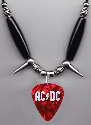 AC/DC Walmart Red Pearl Guitar Pick Necklace - 2008 • £18.20
