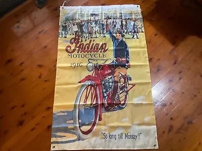 Indian Motorcycles. Motor Bike Man Cave Flag Wall Hanging Bar Poster Home Decor • $44