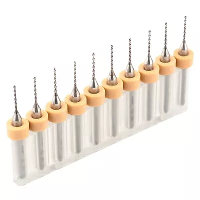 10pcs 0.75mm Micro Tungsten Carbide Twist Drill Bit PCB For Dremel Rotary CNC • $11.71