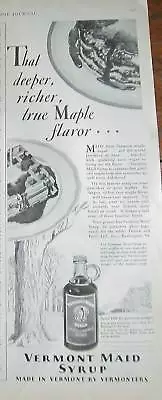 1929 Bottle Of VERMONT MAID MAPLE SYRUP Ad • $9.99