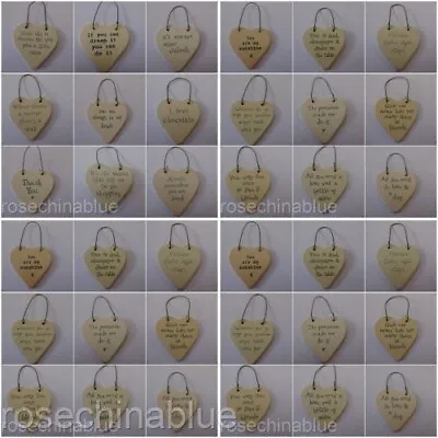 East Of India Mini Wooden Sentiment Hanging Heart  • £2.19