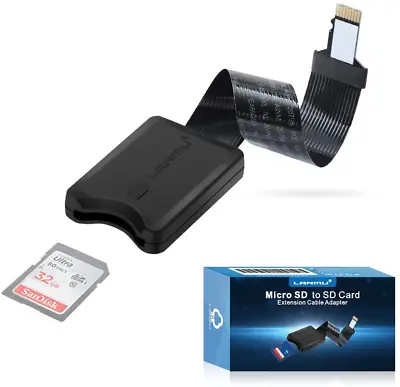 £8.64 • Buy LANMU Micro SD To SD Card Extension Cable,Micro SD Card Adapter Extender Male To
