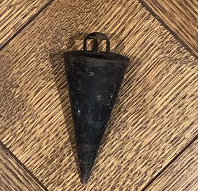 Antique Cast Iron Steel Plumb Bob Level Industrial Steampunk Display Art Tool • $19.99