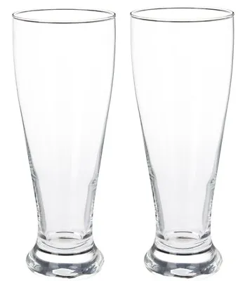 2 Large Beer Pint Glasses Tall Larger Pilsner Pub Drinking Water Glass 25 Oz • £8.99
