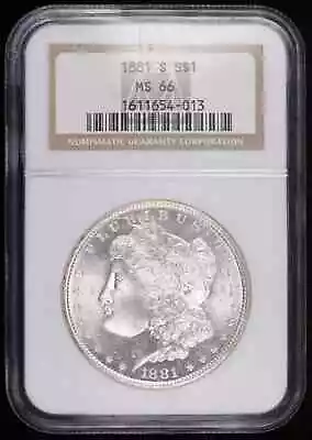 1881 S Morgan Silver Dollar NGC MS-66 • $311.01