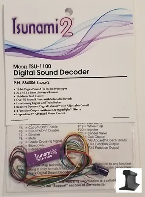 Soundtraxx ~ New 2024 ~ Tsunami 2 ~ TSU-1100 Steam - 2 ~ Sound Decoder ~ 884006 • $111.96