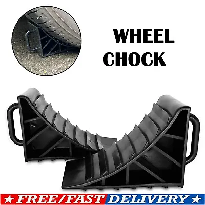 X2 Tire Stopper Wheel Chocks Blocks Heavy Duty For Truck Car Rv Camper Trailer • $14.99