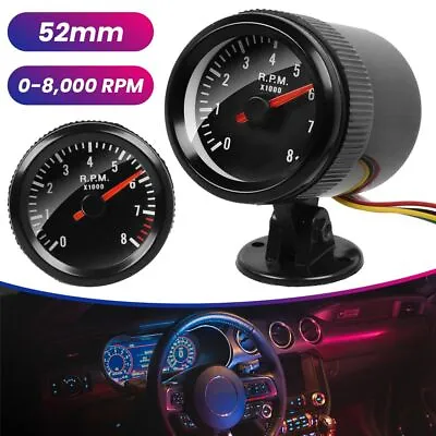 2 Inch 52mm Electrical Tachometer Gauge For 0-8(x1000) RPM LED Display Universal • $10.89