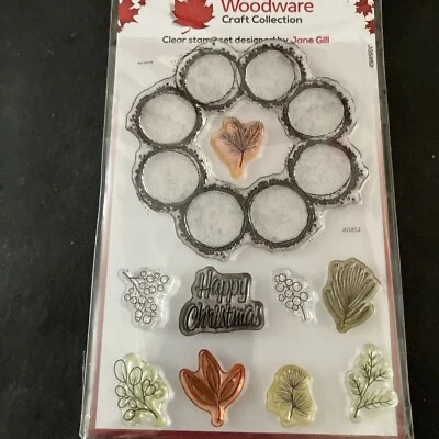 £3 • Buy Woodware Bubble Circle Christmas Stamps Jane Gill Creative Expression