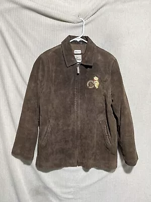 $35.99 • Buy Winnie The Pooh Suede Leather Jacket Large Disney Store-excellent Condition
