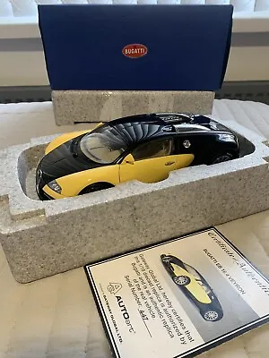 1:18 AUTOART BUGATTI VEYRON EB 16.4 - YELLOW & BLACK. With Authenticity & Box • $239.95