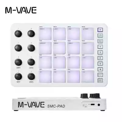 M-VAVE SMC-PAD Wireless MIDI Controller Suitable MINI Percussion USB-C Keyboard • $49.99