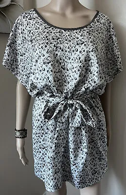 NWOT VERONICA M Women’s Print Belted Relaxed Mini Dress Texturized Sz S • $43.88