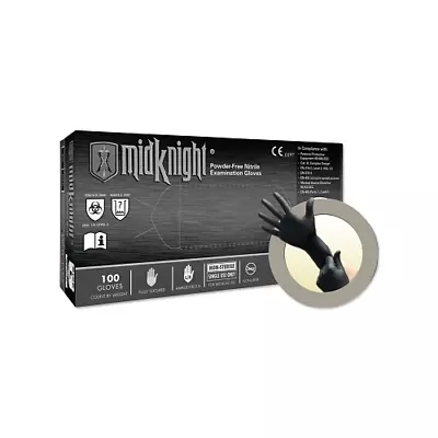 Microflex Midknight® Mk-296 Disposable Nitrile Gloves 4.7 Mil Palm • $22.40