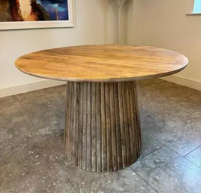 Round Dining Table - 120cm Diameter - Seats 4 - Solid Mango Wood • £799