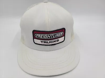 Vintage Freightliner Trucks Mesh Trucker Snapback Hat Cap Company 80s Men White • $19.99