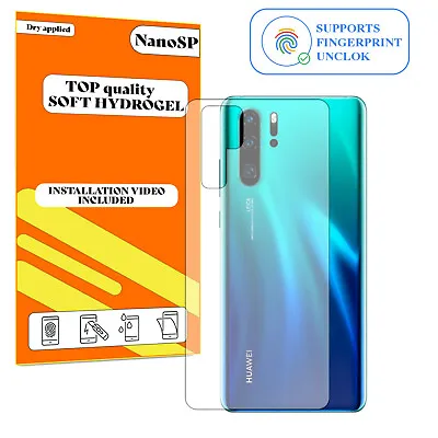 Back Protector For Huawei P30 Pro Hydrogel Cover - Clear TPU FILM • £3.98