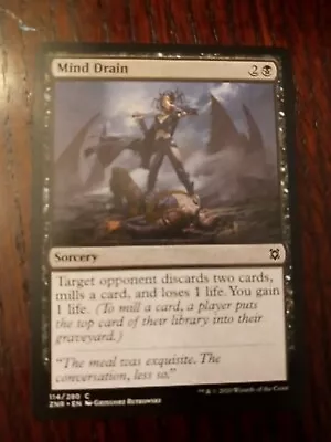 MTG Mind Drain Zendikar Rising (ZNR) Common Magic Card #114/280 Unplayed • $1.64