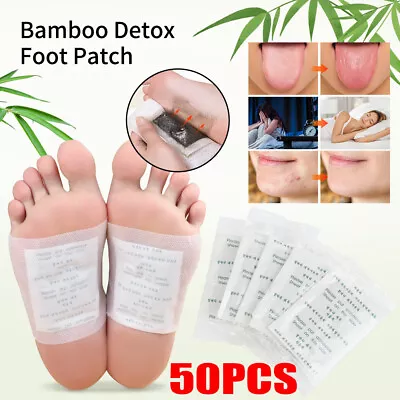 50~Bandoo Detox Foot Patches Pads Body Toxins Feet Deep Cleansing Natural Herbal • $12.95