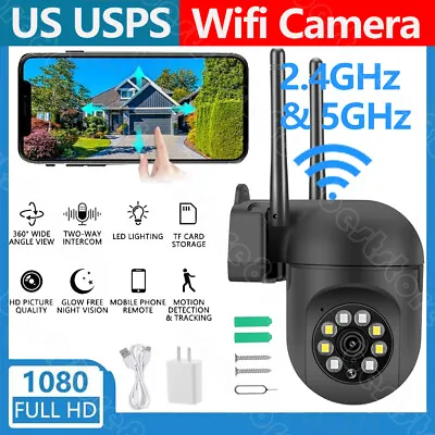 Wireless 5G WiFi Security Camera System Pan Tilt Smart Night Vision Cam 1080P • $18.91