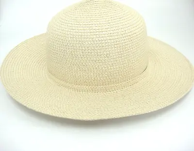 Amanda Smith Womens Brimmed Straw Hat Natural Color 90% Paper 10% Cotton • $13.59