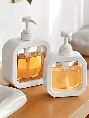 500ml Soap Dispenser Bottle Pump Plastic Hand Liquid Bathroom Shampoo Empty UK • £5.99