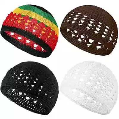 KUFI Crochet Beanie Skull Cap Knit Hat Muslim Islamic Prayer New 100% Cotton • $9.95