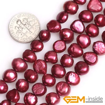 Natural 7-8mm Freshwater Pearl Freeform Beads For Jewelry Making Strand 13  UK • £5.32