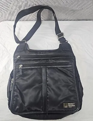 Fossil Durable City Gear / Durable Travel Gear Black Fabric Messenger Bag • $29.50